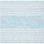 Aqua and Grey Synthetic 6'7" Square Non-Slip Outdoor Rug