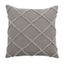 Gray Diamond Tufted Cotton Throw Pillow 20"