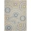 Cream & Green Floral Easy-Care 8' x 11' Synthetic Area Rug