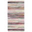 Ivory Striped Hand-Woven Wool & Cotton Area Rug, 2' x 3'