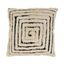 Geometric Harmony 20" Black and Natural Cotton Throw Pillow Cover