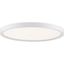 15'' White Glass LED Flush Mount Light with Brushed Nickel