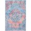 Reversible Serapi Red/Blue Hand-Knotted Chenille Area Rug, 5'3" x 7'6"