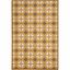 Ivory and Camel Geometric Outdoor Area Rug, 8' x 11'