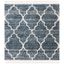 Ivory Geometric Square Shag Rug - Hand-knotted Synthetic Easy Care