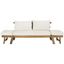 Natural Acacia Wood Daybed with Beige Cushions