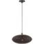 Dublin 16" Bronze and Antique Brass Oval Pendant Light