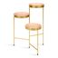 Finn Pink and Gold Metal Tri-Level Plant Stand