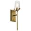 Alton 22" Brass and Clear Glass Wall Sconce