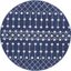 Navy Moroccan Diamond 5'3" Synthetic Round Area Rug