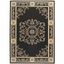 Black and Sand Baroque Print Outdoor Runner Rug