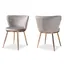 Elevate High-Back Grey Velvet & Cane Armchair with Rose Gold Legs