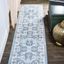 French Country Sky Blue and Cream Persian-Inspired Area Rug