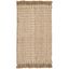 Natural Ivory Handwoven Jute Area Rug with Fringe, 4' x 6'