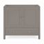 Gray 36" Freestanding Double Door Vanity Cabinet with Nickel Hardware