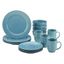 Agave Blue Ceramic 16-Piece Dinnerware Set