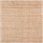 Hand-Knotted Beige Jute 5' Square Area Rug for High Traffic Areas