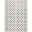 Ivory and Gray Handwoven Wool Area Rug, 8' x 10'