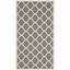 Anthracite and Beige Rectangular Synthetic Outdoor Rug