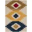 Ivory Geometric Handmade Wool Tufted Area Rug, 2' x 3'