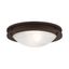 Ariel Contemporary 11" Bronze Bowl Ceiling Light with White Alabaster Glass