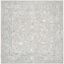 Hand-Tufted Elegance Light Grey/Ivory Wool 5' Square Rug