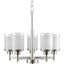 Alexa Collection Brushed Nickel 5-Light Linear Chandelier