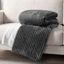 Twin Dark Grey Reversible Sherpa Fleece Blanket