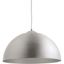 Satin Aluminum Dome LED Pendant Light with Painted Silver Interior