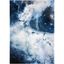 Stellar Abstract Blue/Ivory Hand-Knotted Rug - 5'x7'