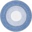 Coastal Charm Handwoven Blue Synthetic 3' Round Braided Rug