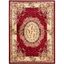 Red and Ivory Rectangular Tufted Synthetic Area Rug 6' x 9'