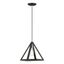 Sleek Industrial Black and Brushed Nickel Geometric Island Pendant Light