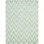 Santa Fe Hand-Knotted Gray Wool Chevron Area Rug