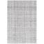 Light Grey Abstract Handmade Tufted Wool 4' x 6' Rug