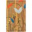 Brown and Multicolor Tufted Wool Floral Area Rug, 7'6" x 9'6"