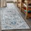 Light Grey/Blue Modern Persian Medallion 2x8 Runner Rug