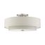 Meridian 30" Brushed Nickel Double Drum Semi-Flush Mount