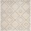 Ivory and Beige Moroccan Shag Square Area Rug