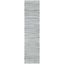 Gray Handwoven Cotton Stripe Runner Rug