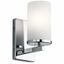 Modern Chrome and White Cylinder Wall Sconce