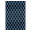 Navy Blue Rectangular Flat Woven Synthetic Area Rug 5' x 7'