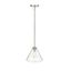 Aliza Brushed Nickel Clear Glass Cone Pendant Light