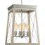 Briarwood 4-Light Galvanized Farmhouse Pendant with Glass Enclosure