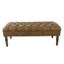 Classic Tufted Medium Bench in Light Brown Vegan Leather