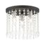 Elegant Elizabeth Crystal & Nickel 3-Light Indoor Drum Flush Mount