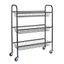 Black Slim 3-Tier Steel Laundry Storage Cart