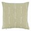 Beige Frayed Stitch Line Down Filled Throw Pillow