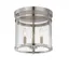 Penrose 3-Light Satin Nickel and Clear Glass Semi-Flush Mount