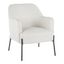 Daniella Cream Metal Contemporary Accent Arm Chair